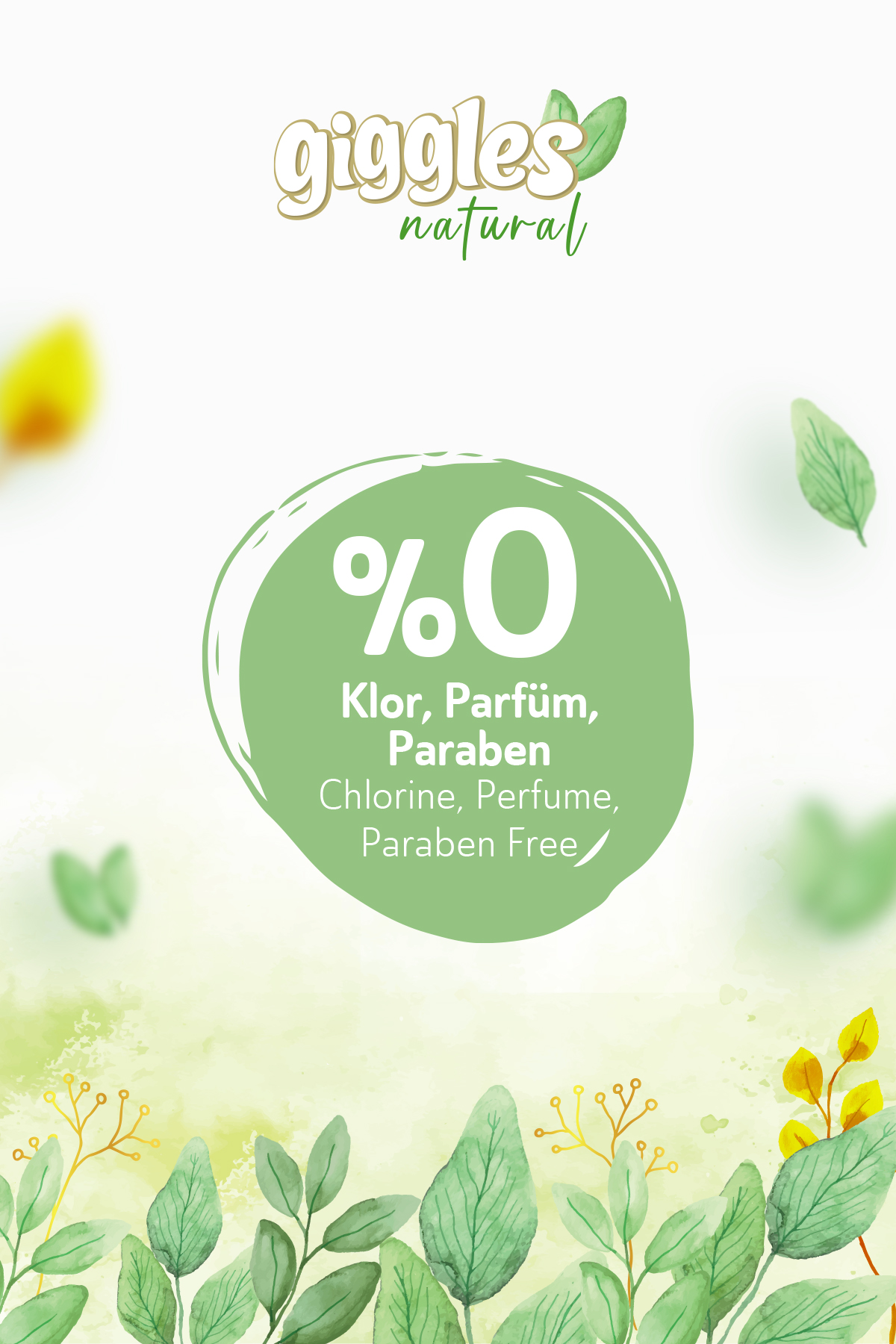 Giggles Natural Jumbo 7 Numara Pamuklu Bebek Bezi 52 Adet