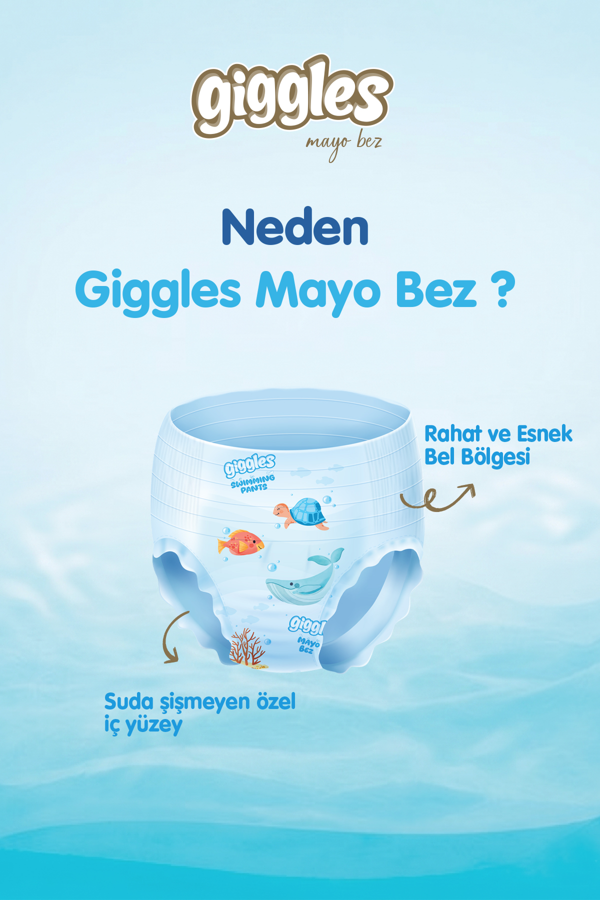 Giggles Külotlu Mayo Bebek Bezi Sıvı Geçirmez 4-5 Numara 9-15 Kg 1 Paket 11 Adet