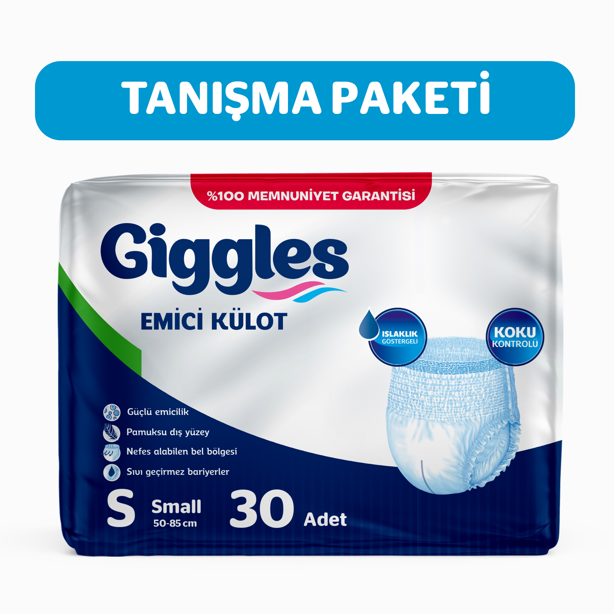 Giggles Yetişkin Emici Külot Small 30'lu 1 Paket 30 Adet