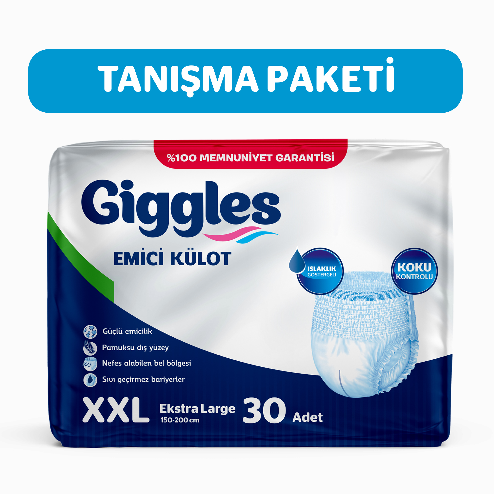 Giggles Yetişkin Emici Külot XX Large 30'lu 1 Paket 30 Adet