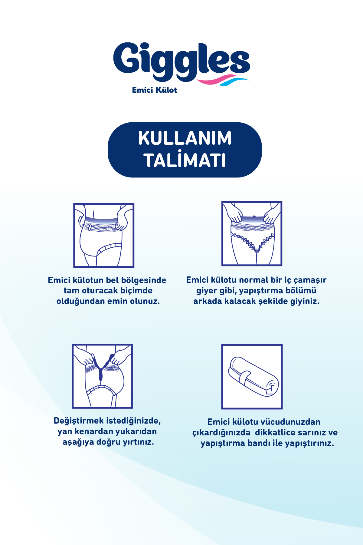 Giggles Yetişkin Emici Külot Extra Large 7'li 1 Paket 7 adet